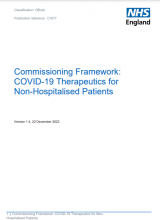 Commissioning Framework: COVID-19 therapeutics for non-hospitalised patients